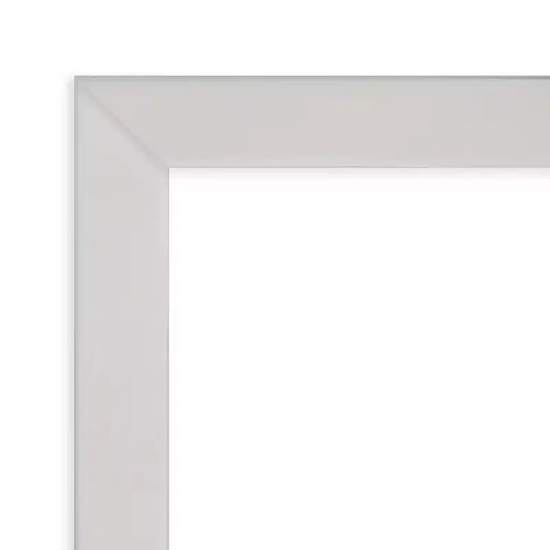 20" x 26" Non-Beveled Svelte Silver Wood Bathroom Wall Mirror - Amanti Art: Modern Rectangular Vanity, Includes Mount Hardware