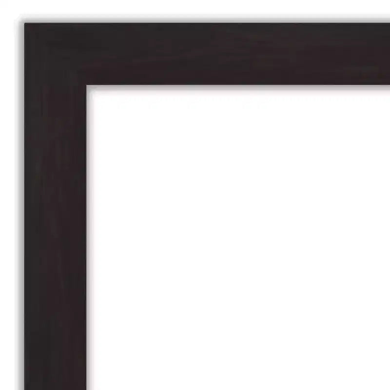 40" x 28" Non-Beveled Furniture Espresso Narrow Wall Mirror - Amanti Art
