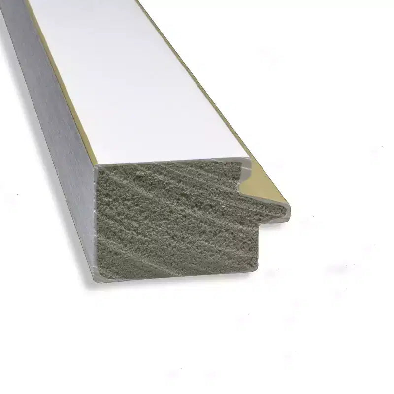 29" x 29" Non-Beveled Eva White Gold Narrow Wall Mirror - Amanti Art: Modern Square, Polystyrene Frame