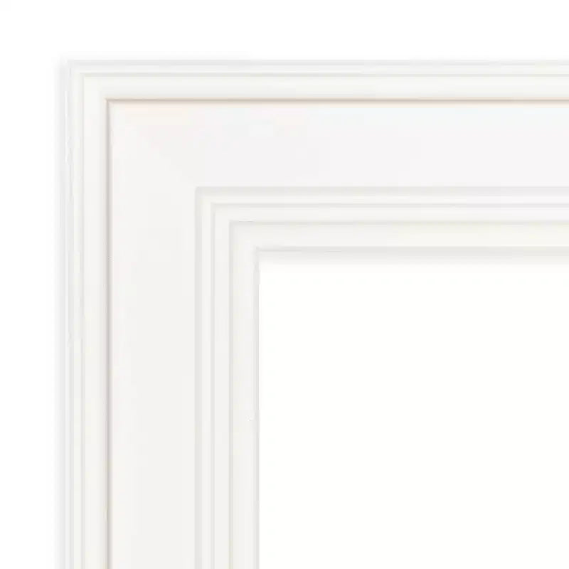 30" x 66" Non-Beveled Ridge White Full Length Floor Leaner Mirror - Amanti Art