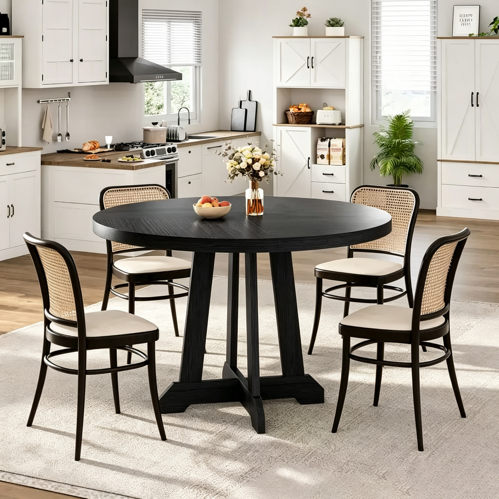 Table à manger ronde de 47 pouces