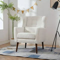 Okak Accent Chairs for Bedroom, Mid Century Modern Accent Chair, Teddy Fabric Chairs Comfy Reading Chair, Lounge Arm Chairs Armchair
