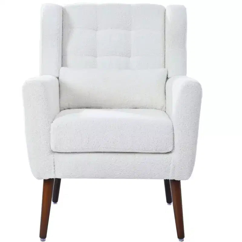 Fauteuils d'appoint pour chambre, Fauteuil d'appoint moderne du milieu du siècle, Chaises en tissu Teddy Fauteuil de lecture confortable, Fauteuils de salon