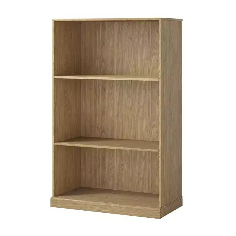 Armoire de rangement décorative de 48,5 po en bois veiné noir, sans portes, avec 4 étagères