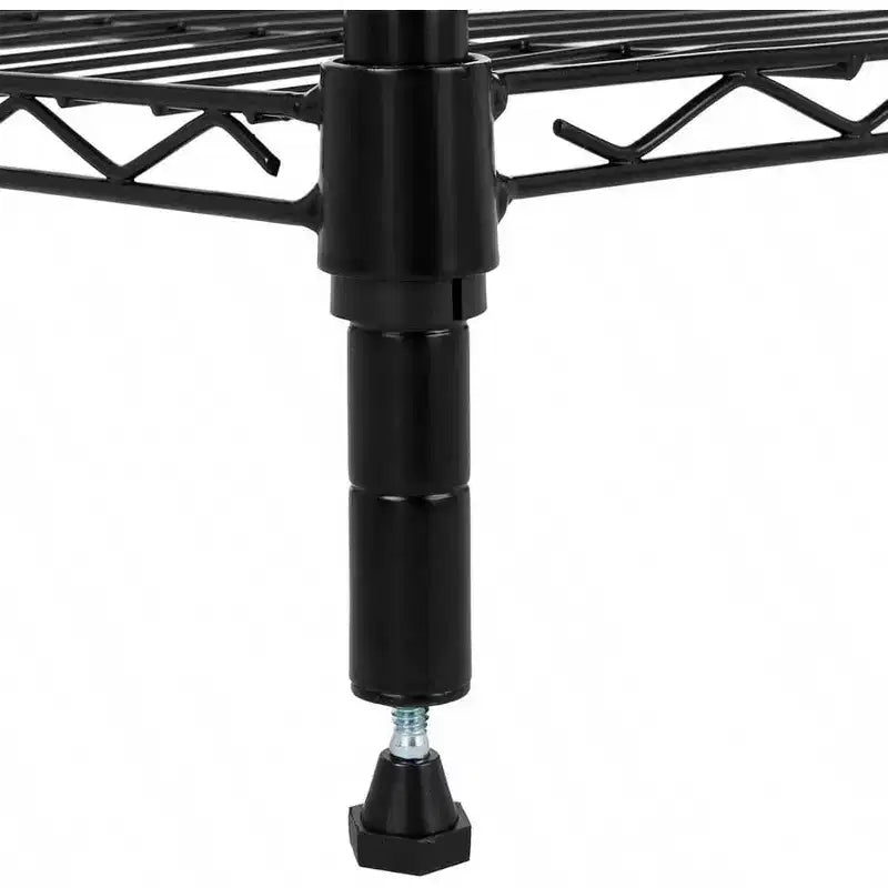 5 - Shelf Heavy Duty Steel Wire Rack Storage Shelving Organizer Kitchen Garage 36 Inch Lx 14 Inch Wx 72 Inch H Black Adjustable