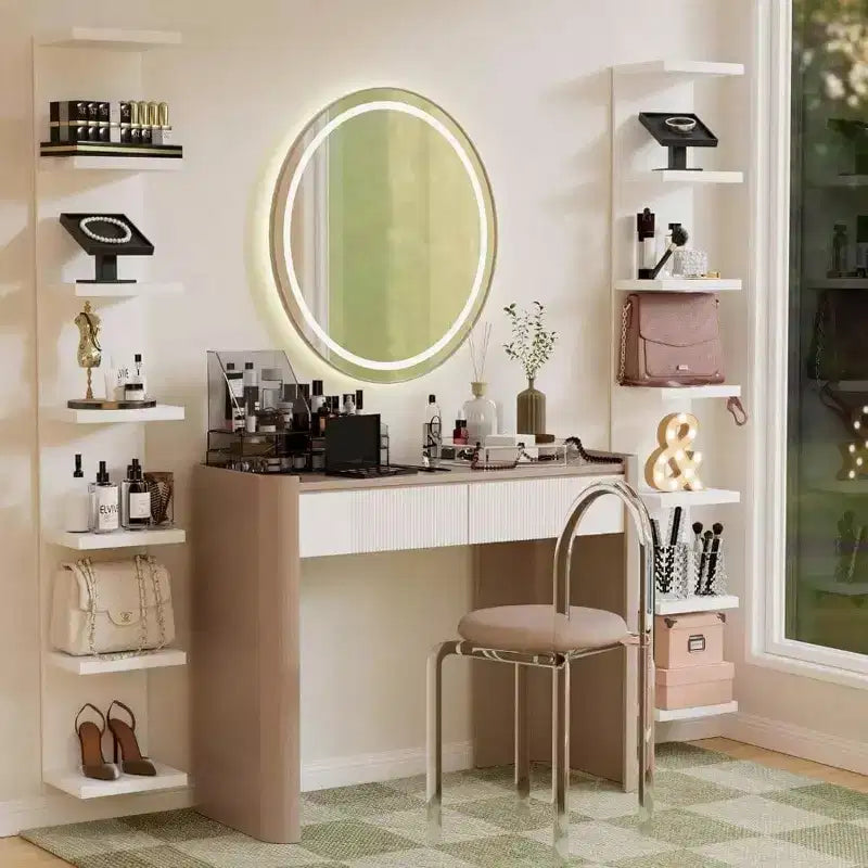 Tier Wall Shelf Unit Floating Shelves Storage Home Display White Tall Long Shelf Book Shoe Vanity Purse TV Bedroom Living Room
