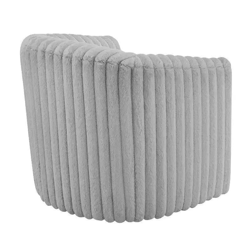 GDFStudio Harwell Ultra Plush Cord Swivel Barrel Chair with Metal Base