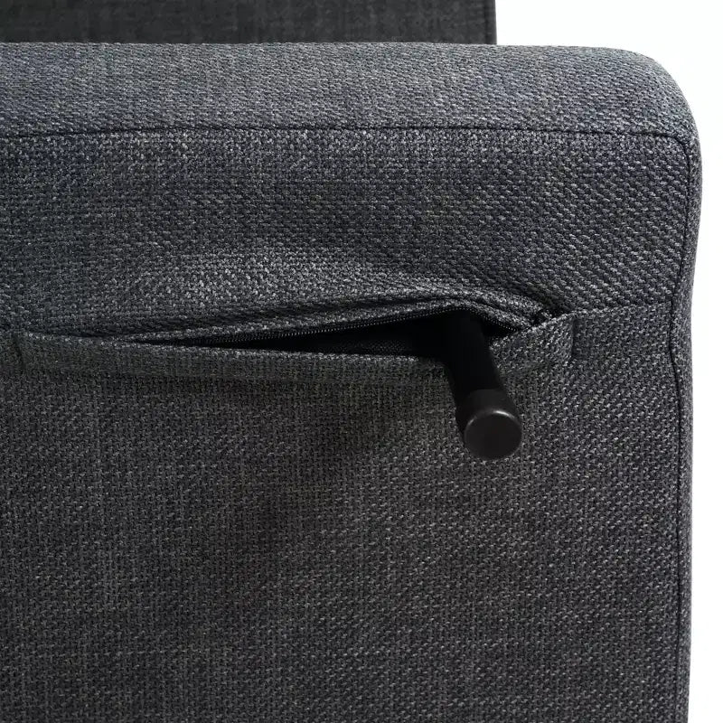 TUYOHW 3-in-1 Foldable Linen Chaise Lounge,Accent Chair with Footrest,Detachable Pillow,Adjustable Backrest,Convertible Sofa Bed for Living Room