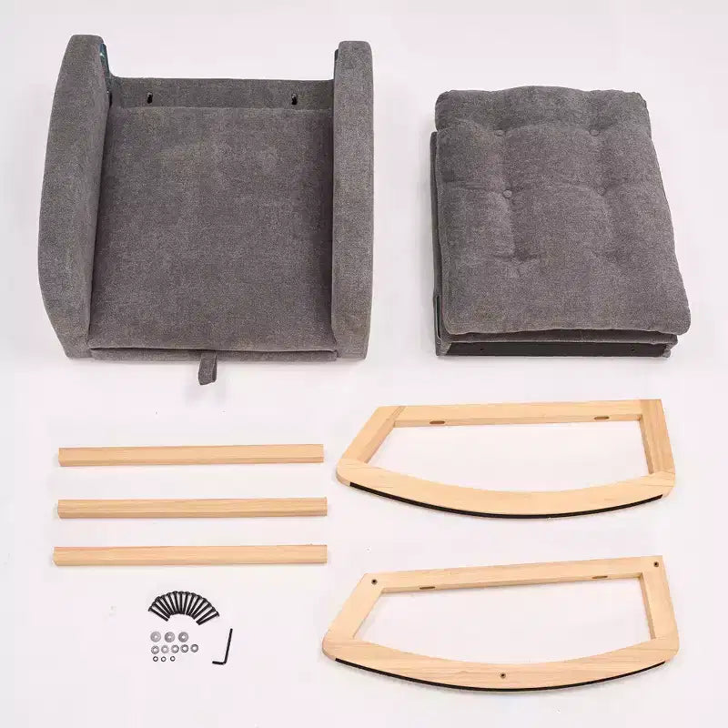 TUYOHW Accent Rocking Chair,High Back Rocker with Footrest,Rubber Wood Legs,Storage Pocket,Upholstered Chair for Living Room,Bedroom,Nursery