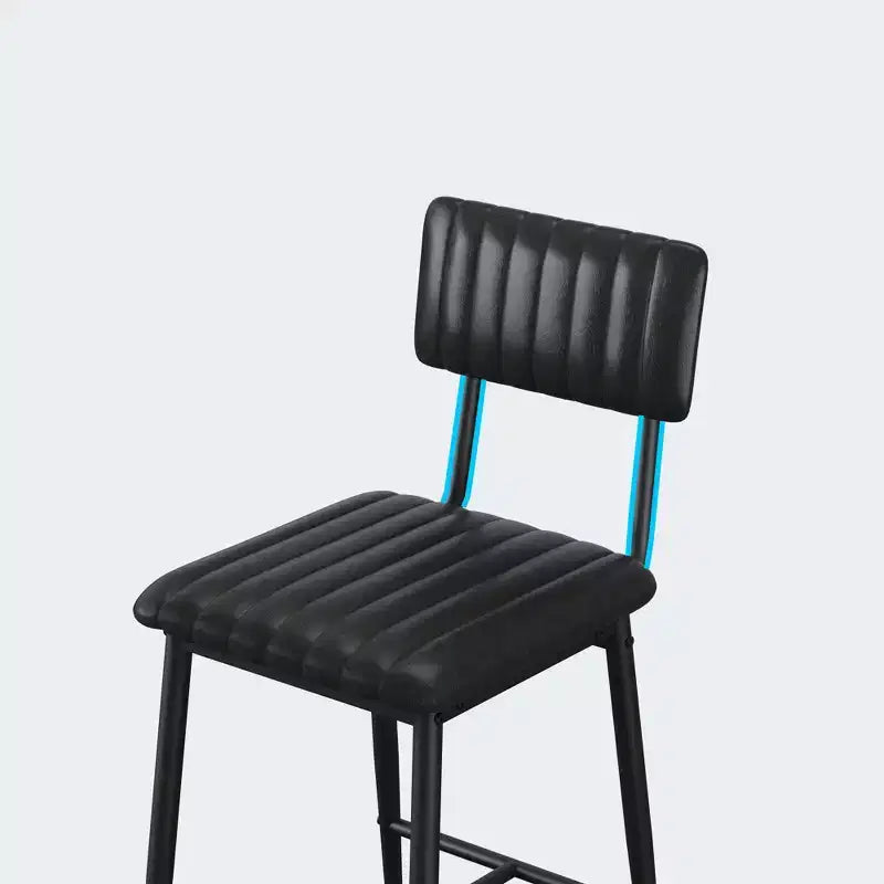 Bar Stools Set of 2, PU Leather Counter Height Bar Stools with Thick Cushion and Thickened Metal Legs, for Island, Counter Bar, Kitchen