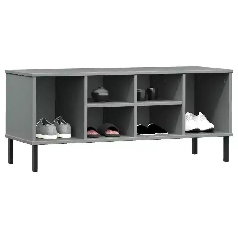 vidaXL Shoe Cabinet Shoe Cubby with 6 Compartments Shoe Rack Solid Pine Wood