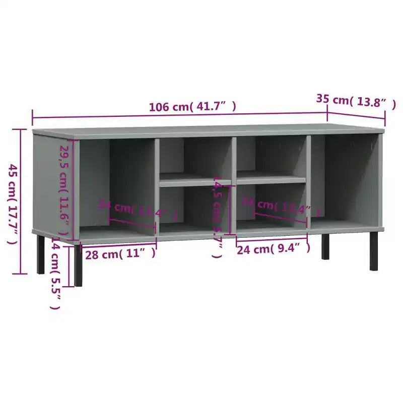 vidaXL Shoe Cabinet Shoe Cubby with 6 Compartments Shoe Rack Solid Pine Wood