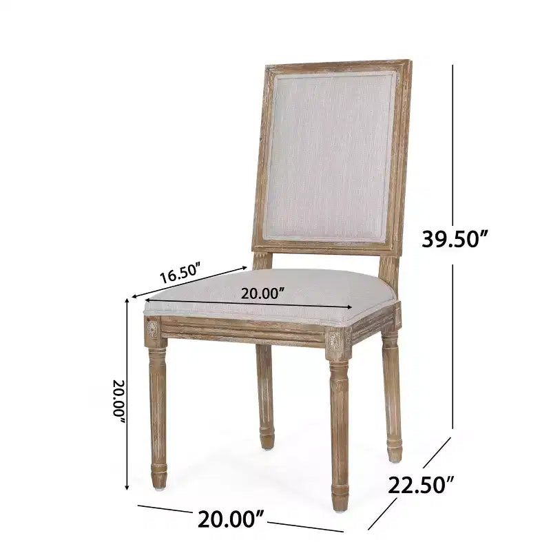 MAYEERTY Classic Dining Chair, Sturdy Frame Comfortable Seat, Dining Room Seating