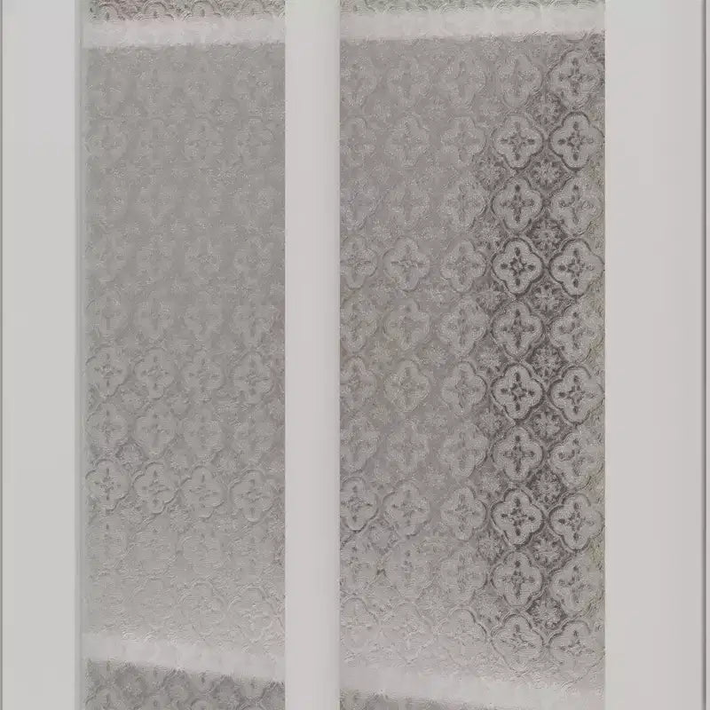 Hitow Double Frosted Glass Display Cabinet Bookcase Open Bottom Shelf Scalloped Edge Accent Home Office Books & Decor Storage Cabinet Organizer