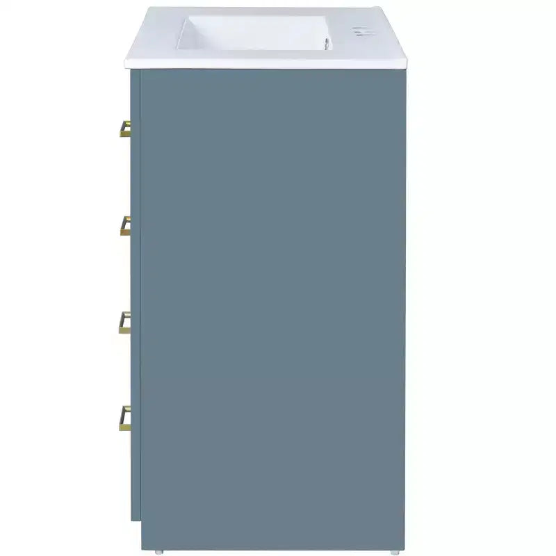 30 Bathroom Vanity with Sink, Bathroom Floor Cabinet with Drawers and Soft Closing Doors, Single Sink Bathroom Vanity