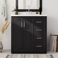 30 Bathroom Vanity with Sink, Bathroom Floor Cabinet with Drawers and Soft Closing Doors, Single Sink Bathroom Vanity
