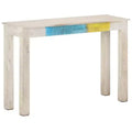 vidaXL Console Table White 45.3x13.8x30.3 Rough Mango Wood