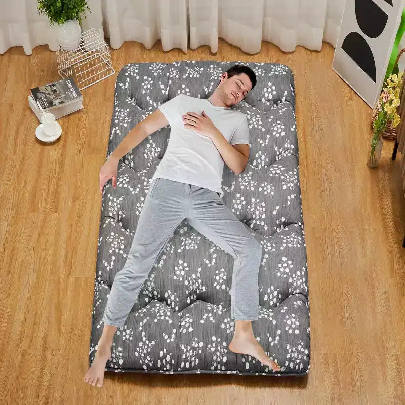 Japanese Futon Mattress, Futon Floor Mattress Japanese Style Floral Pattern Mattress for Floor, Tatami Mat, Sleeping Mattress Pad for Camping Travel