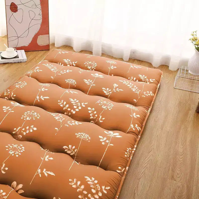Japanese Futon Mattress, Futon Floor Mattress Japanese Style Floral Pattern Mattress for Floor, Tatami Mat, Sleeping Mattress Pad for Camping Travel