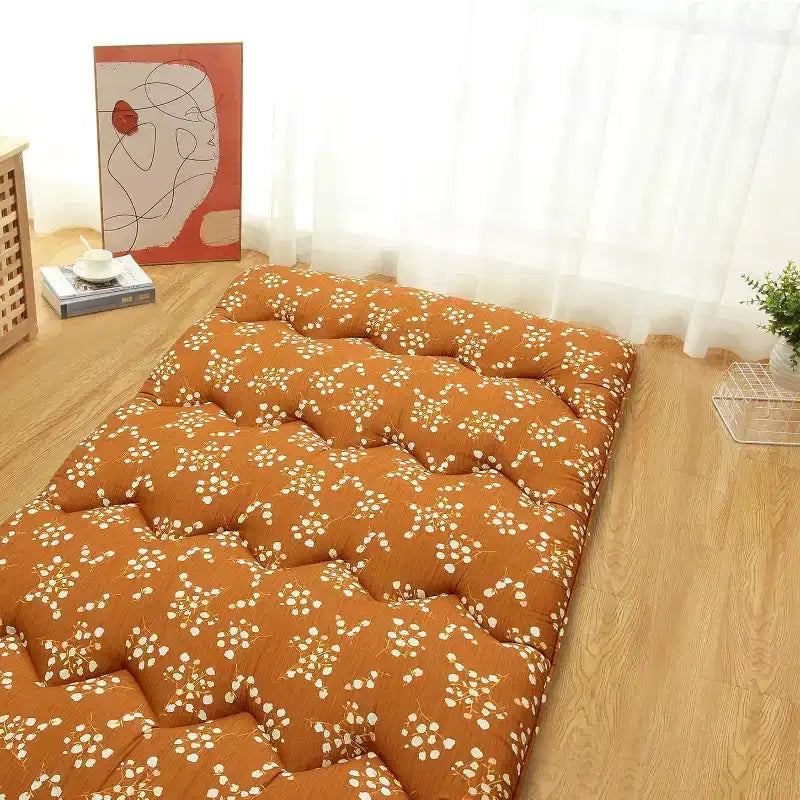 Japanese Futon Mattress, Futon Floor Mattress Japanese Style Floral Pattern Mattress for Floor, Tatami Mat, Sleeping Mattress Pad for Camping Travel