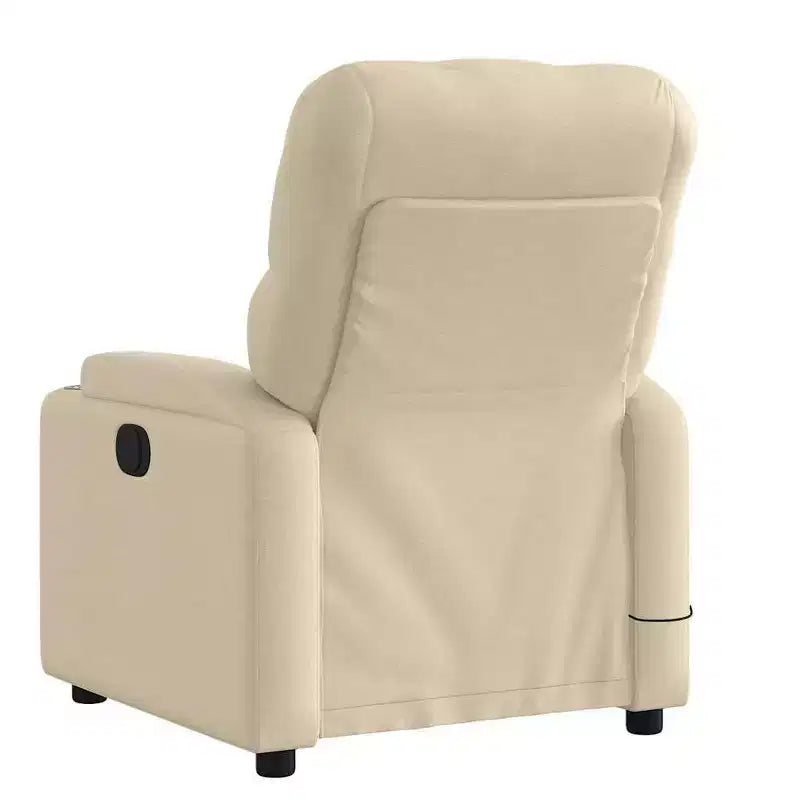 vidaXL Massage Recliner Chair Light Gray Fabric