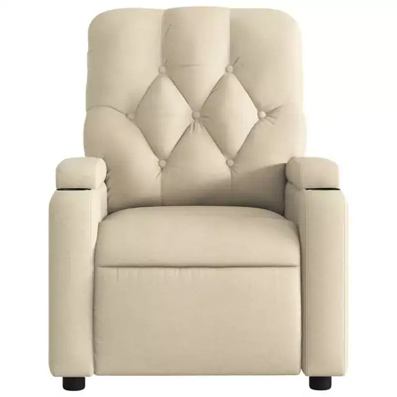 vidaXL Massage Recliner Chair Light Gray Fabric