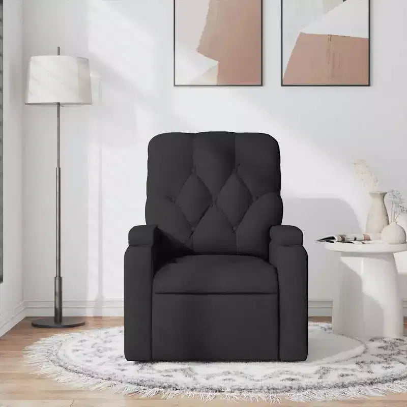 vidaXL Massage Recliner Chair Light Gray Fabric