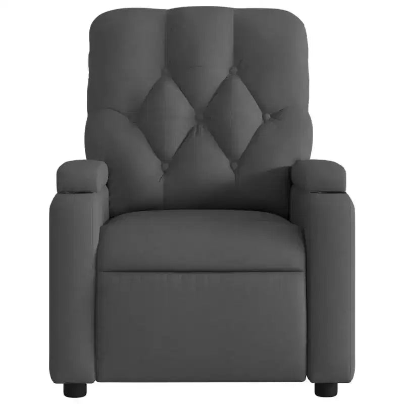 vidaXL Massage Recliner Chair Light Gray Fabric