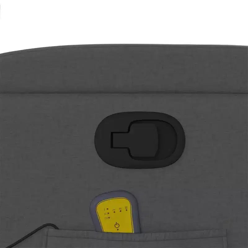 vidaXL Massage Recliner Chair Light Gray Fabric
