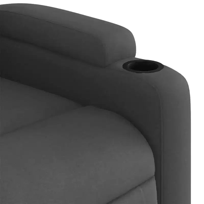 vidaXL Massage Recliner Chair Light Gray Fabric