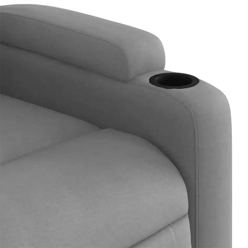 vidaXL Massage Recliner Chair Light Gray Fabric