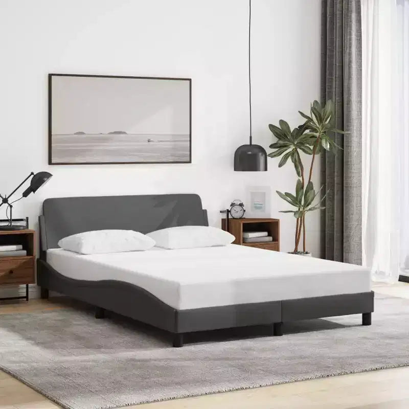 vidaXL Bed Frame without Mattress Platform Bed Base Bedstead Fabric