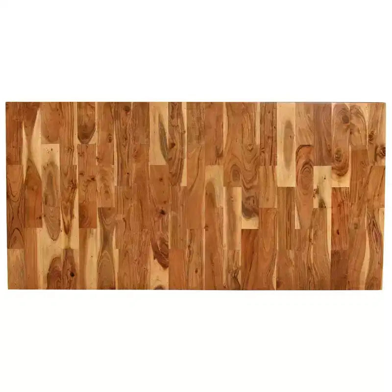 vidaXL Dining Table Natural Wood, Black - Black