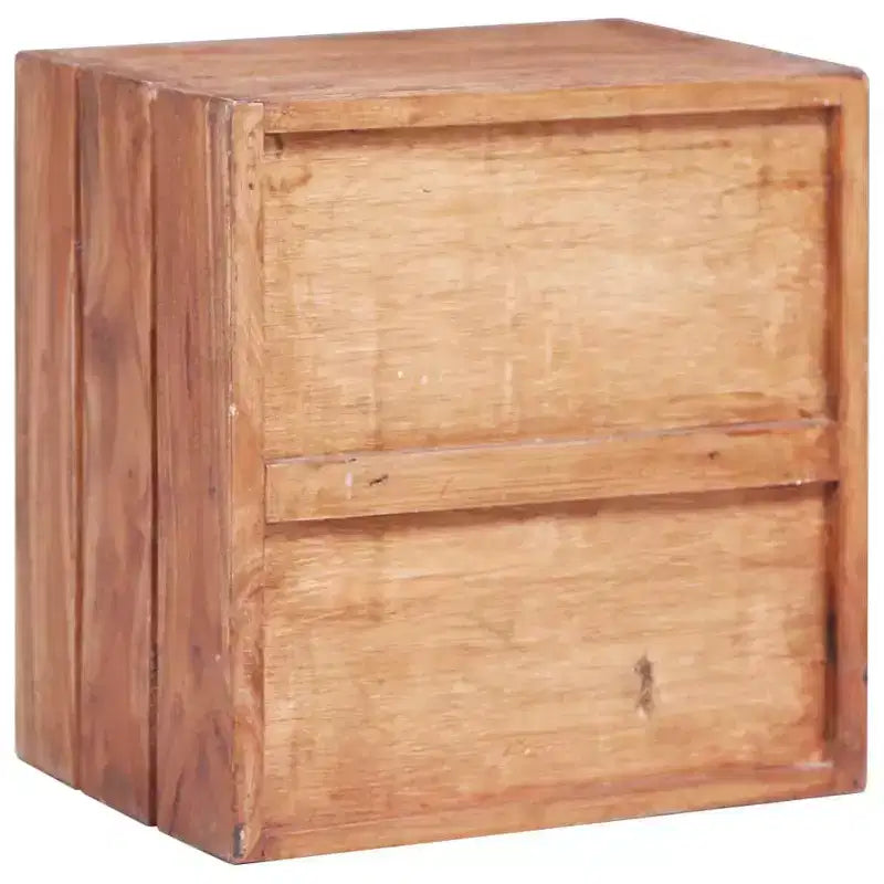 vidaXL Bedside Cabinet with 3 Drawers - Compact Solid Reclaimed Wood Nightstand Perfect for Bedroom Decor with Authentic Look and Rustic Charm
