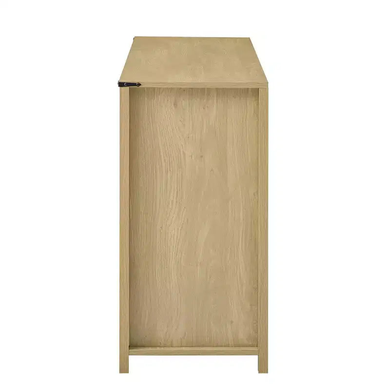 59.3in Sideboard with Sliding Barn Door & Mesh Panels, Farmhouse Buffet Table for Living Room Dining Room Hallway Balcony Kitchen Office