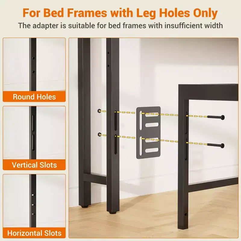 Besiost Headboard with Charging Station, Storage Head Board for Bedframe