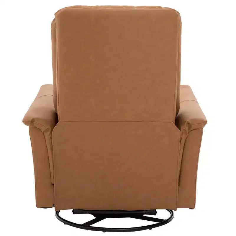 Christopher Knight Home Kal Modern Swivel Rocking Chenille Upholstered Recliner with 8-Point Massage and Adjustable Backrest