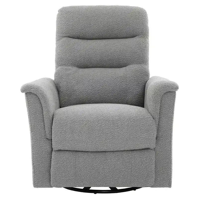 Christopher Knight Home Kal Modern Swivel Rocking Chenille Upholstered Recliner with 8-Point Massage and Adjustable Backrest