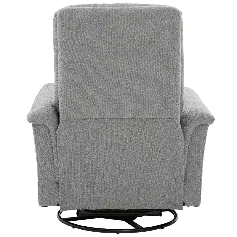 Christopher Knight Home Kal Modern Swivel Rocking Chenille Upholstered Recliner with 8-Point Massage and Adjustable Backrest