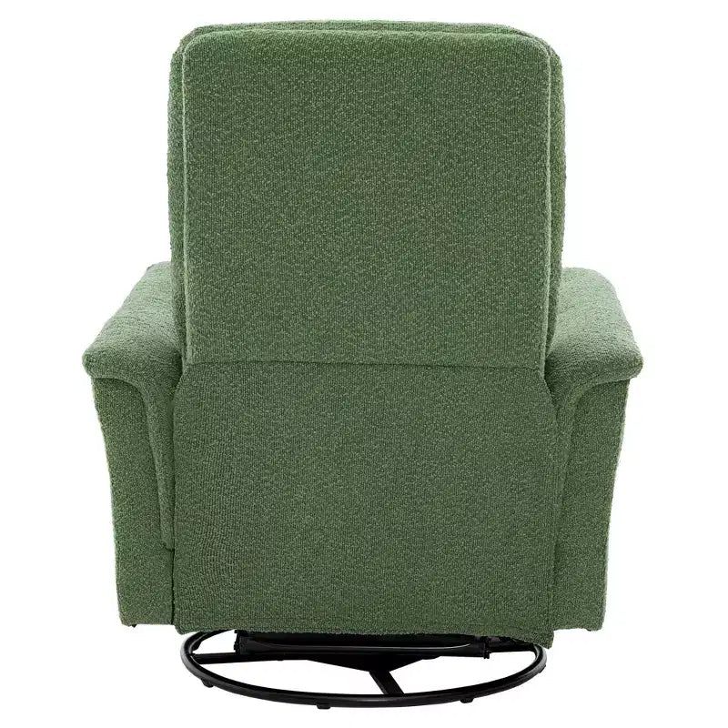 Christopher Knight Home Kal Modern Swivel Rocking Chenille Upholstered Recliner with 8-Point Massage and Adjustable Backrest