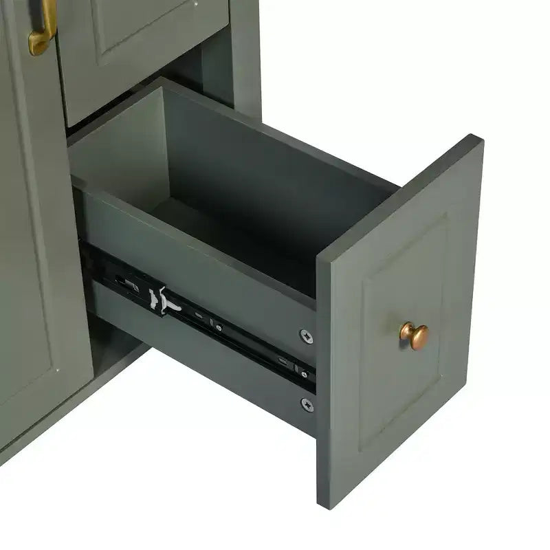 24 Small Bathroom Vanity Sink Combo with Drawers, Bathroom Floor Cabinet with Shelf and Soft Close Door