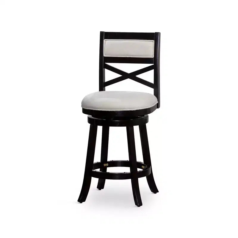 Tabouret de comptoir tournant moderne, Chaise de salle à manger sans dossier rembourrée, Tabouret de bar à dossier en X pour cuisine, restaurant, bureau, salon