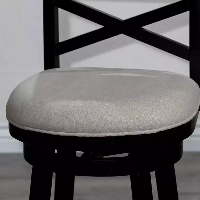 Tabouret de comptoir tournant moderne, Chaise de salle à manger sans dossier rembourrée, Tabouret de bar à dossier en X pour cuisine, restaurant, bureau, salon