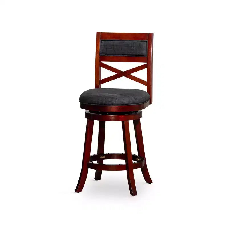 Tabouret de comptoir tournant moderne, Chaise de salle à manger sans dossier rembourrée, Tabouret de bar à dossier en X pour cuisine, restaurant, bureau, salon