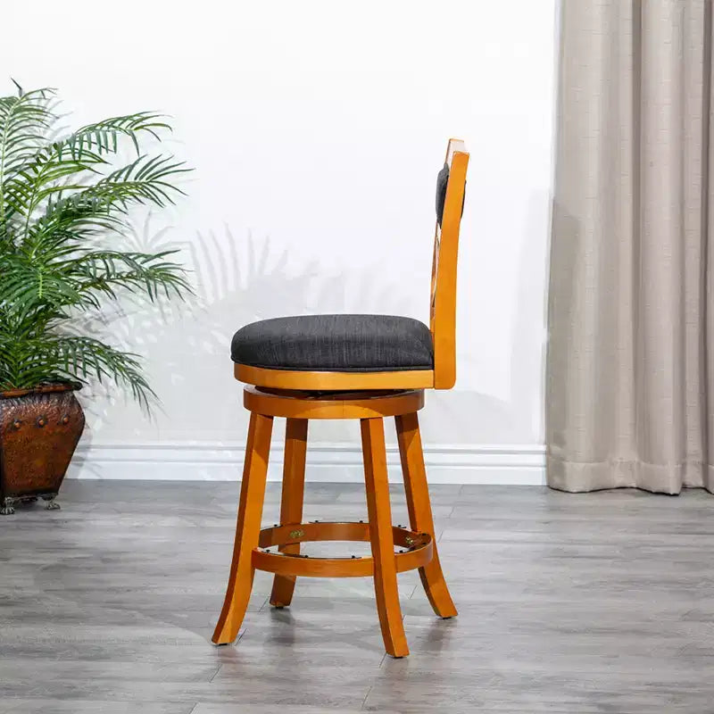 Tabouret de comptoir tournant moderne, Chaise de salle à manger sans dossier rembourrée, Tabouret de bar à dossier en X pour cuisine, restaurant, bureau, salon