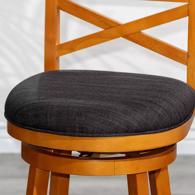 Tabouret de comptoir tournant moderne, Chaise de salle à manger sans dossier rembourrée, Tabouret de bar à dossier en X pour cuisine, restaurant, bureau, salon