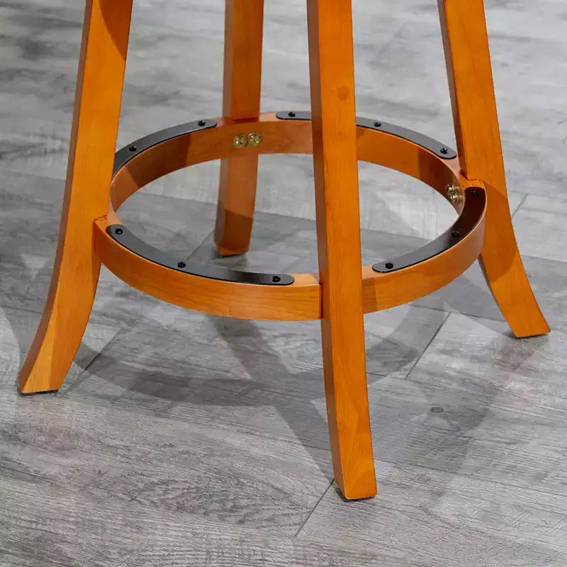 Tabouret de comptoir tournant moderne, Chaise de salle à manger sans dossier rembourrée, Tabouret de bar à dossier en X pour cuisine, restaurant, bureau, salon