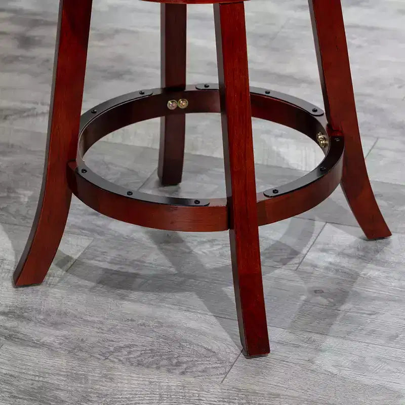 Tabouret de comptoir tournant moderne, Chaise de salle à manger sans dossier rembourrée, Tabouret de bar à dossier en X pour cuisine, restaurant, bureau, salon