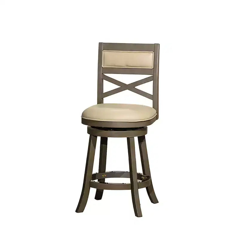 Tabouret de comptoir tournant moderne, Chaise de salle à manger sans dossier rembourrée, Tabouret de bar à dossier en X pour cuisine, restaurant, bureau, salon