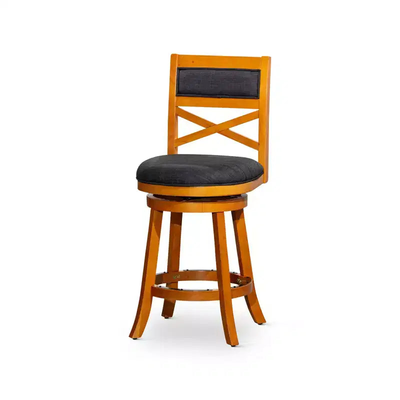 Tabouret de comptoir tournant moderne, Chaise de salle à manger sans dossier rembourrée, Tabouret de bar à dossier en X pour cuisine, restaurant, bureau, salon